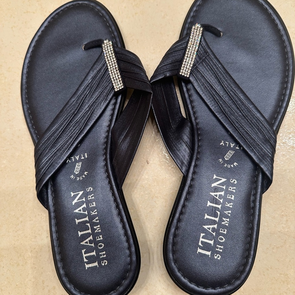 Italian Shoemakers Navy Sandals